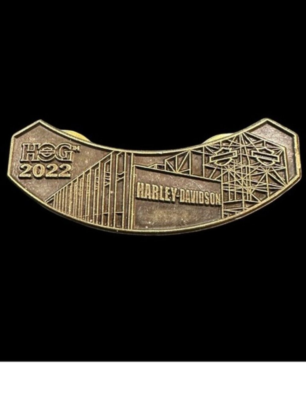 Harley-Davidson 2022 Gold Tone Collectors Pin With 2008 Backside Design